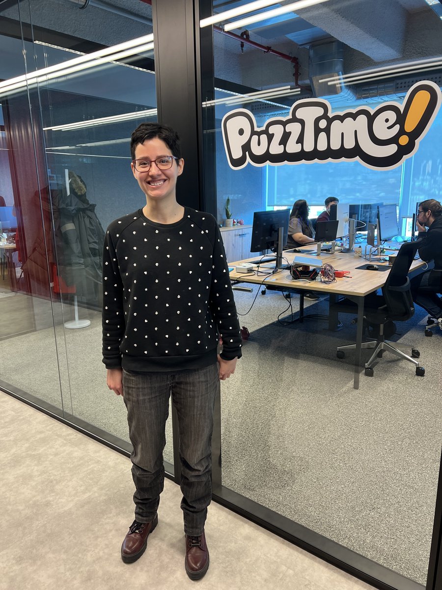 puzztime's tweet photo. Hoy damos la bienvenida a Paula, que empieza sus prácticas de diseño con nosotros. 
Estos próximos meses, conocerá cómo desarrollamos los juegos desde dentro, además de ayudarnos a optimizar y mejorar aspectos que influyen directamente en la adquisición de usuarios. Ongi etorri! https://t.co/BtDdjTMccD