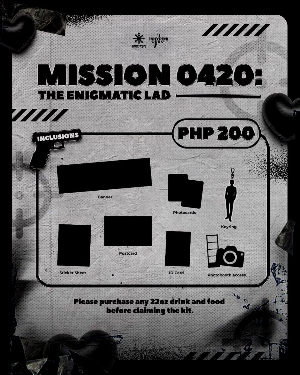 enhypencebuphi's tweet photo. ENGENEs! ๐ถ๏ธ
Letโs suit up and celebrate the galaxyโs coolest agent in true Men in Black styleโsharp suits, sleek vibes, and unforgettable moments.
Join the mission and letโs make his birthday out of this world! ๐ค
๐The HQ, Pelaez St, Cebu City (Across USC Main)
๐๏ธ April 20, 2025 | 2PM - 6PM
Register here: https://t.co/tQojTjBsXl
#ENHYPEN #์ํ์ดํ #JAY #์ ์ด #MISSION0420 #AgentJay #ENHYPEN_Cebu #ECPHI_Events