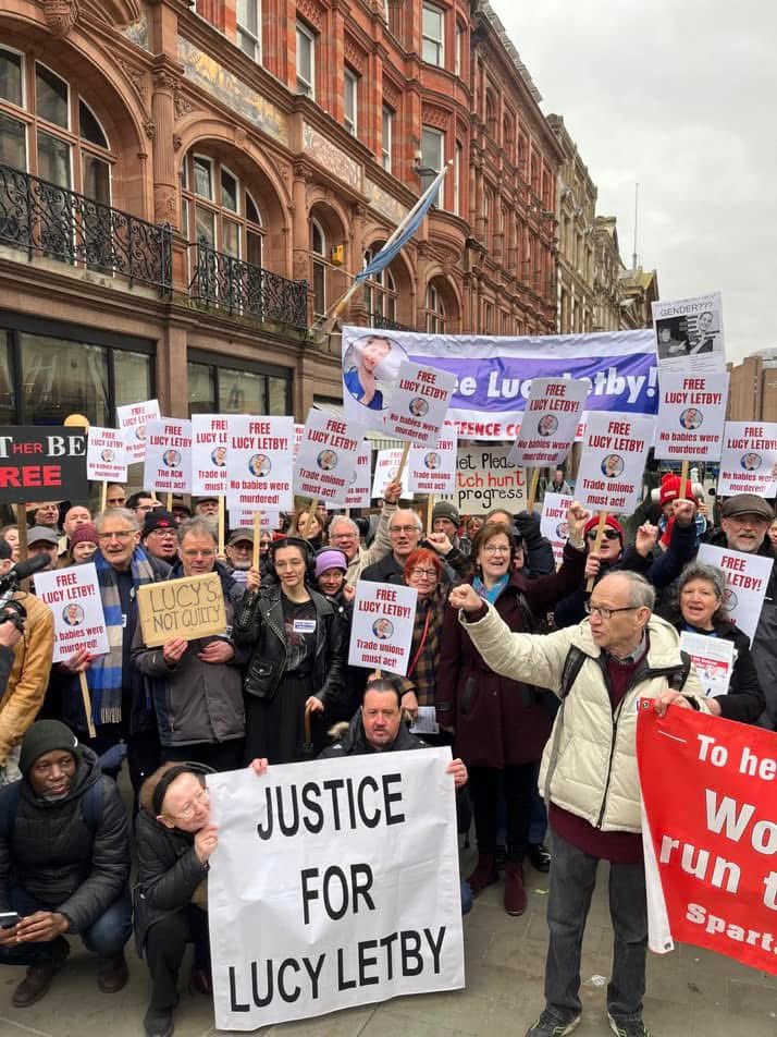 From today’s #LucyLetby protest

With <a href="/gill1109/">Richard Gill</a>