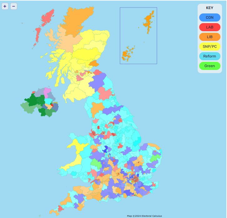 Ted (@tedscalls) on Twitter photo 🚨 The <a href="/reformparty_uk/">Reform UK</a> are now on course to win 292 seats if a general election were to be held now. This just 7 months into a <a href="/UKLabour/">The Labour Party</a> landslide government!
Reform - 292 seats
Labour - 154 seats
Lib Dem’s - 72 seats
Conservatives - 63 seats
SNP - 41 seats
<a href="/Nigel_Farage/">Nigel Farage MP</a> party 🚨 The <a href="/reformparty_uk/">Reform UK</a> are now on course to win 292 seats if a general election were to be held now. This just 7 months into a <a href="/UKLabour/">The Labour Party</a> landslide government!
Reform - 292 seats
Labour - 154 seats
Lib Dem’s - 72 seats
Conservatives - 63 seats
SNP - 41 seats
<a href="/Nigel_Farage/">Nigel Farage MP</a> party