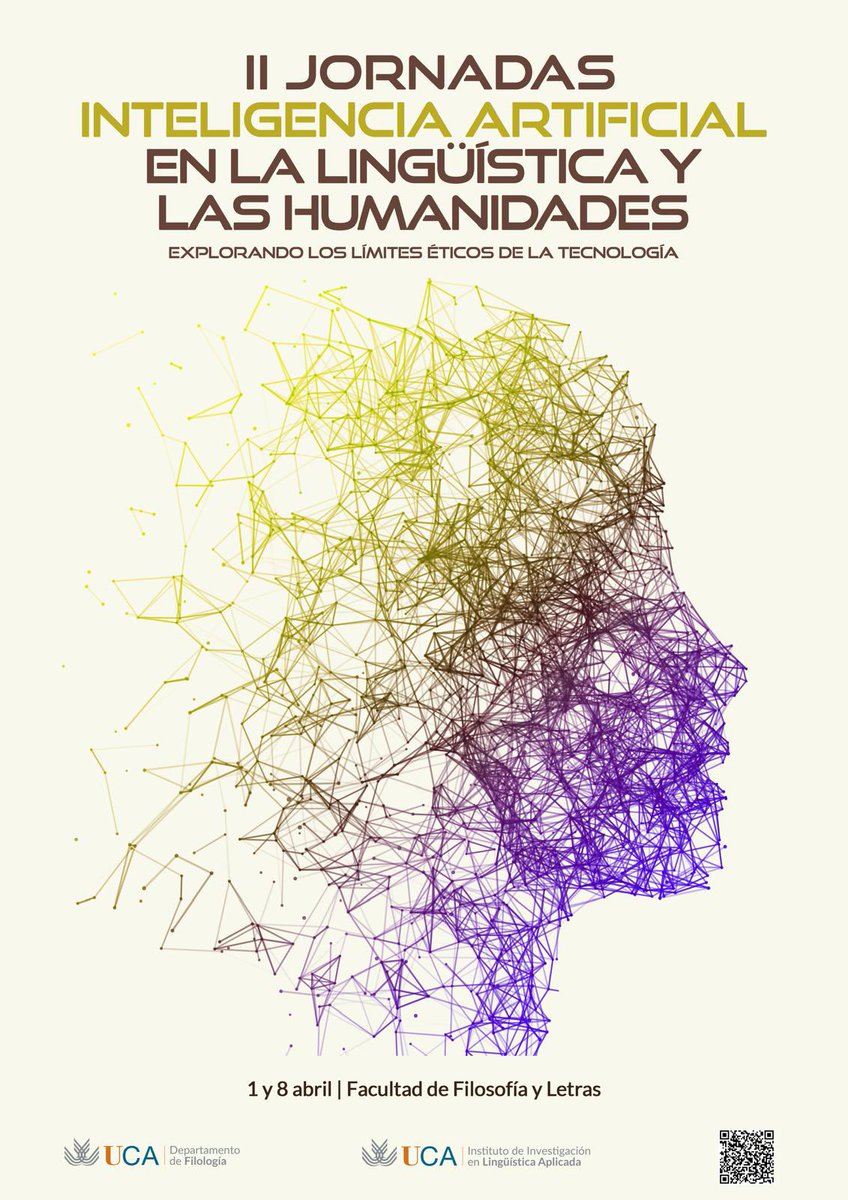 LingIA_UCA's tweet photo. ¡Inscripciones abiertas! 📢 

Únete a las II Jornadas de IA en Lingüística y Humanidades el 1 y 8 de abril en la Facultad de Filosofía y Letras (@univcadiz)

Inscríbete ahora y asiste de manera presencial u online. El enlace está en la biografía 💻

#IAHumanidades #IALingüística https://t.co/lO6dHDGpD4