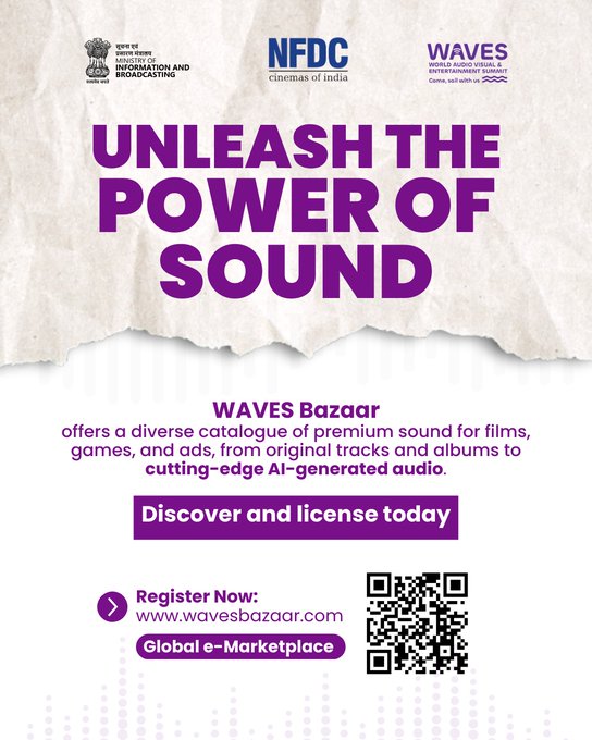 CBC_Patna's tweet image. WAVES Bazaar is the perfect platform for Music creators to showcase a diverse range of content for films,games,ads,tracks,albums &amp;amp; more to buyers.  Explore the Global e-Marketplace &amp;amp; make your next project unforgettable! details: wavesbazaar.com #CreateInIndiaChallenge