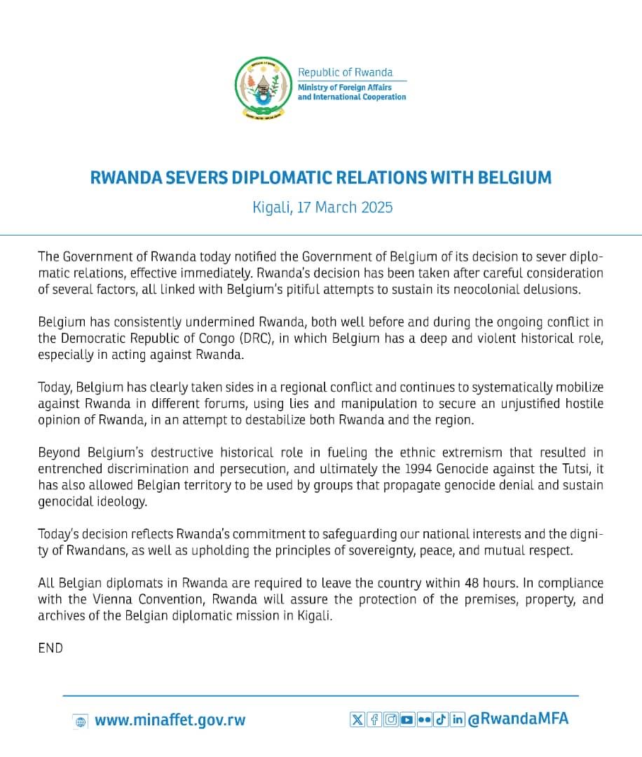 ⁦<a href="/prevotmaxime/">Maxime PREVOT</a>⁩, when Belgium pushes Rwanda between a rock and a hard place, dialogue is of no essence. History has it that even when you did not wish us a life, #Rwanda, is thriving and surviving ⁦

<a href="/RwandaMFA/">Ministry of Foreign Affairs & Int'l Cooperation</a>⁩