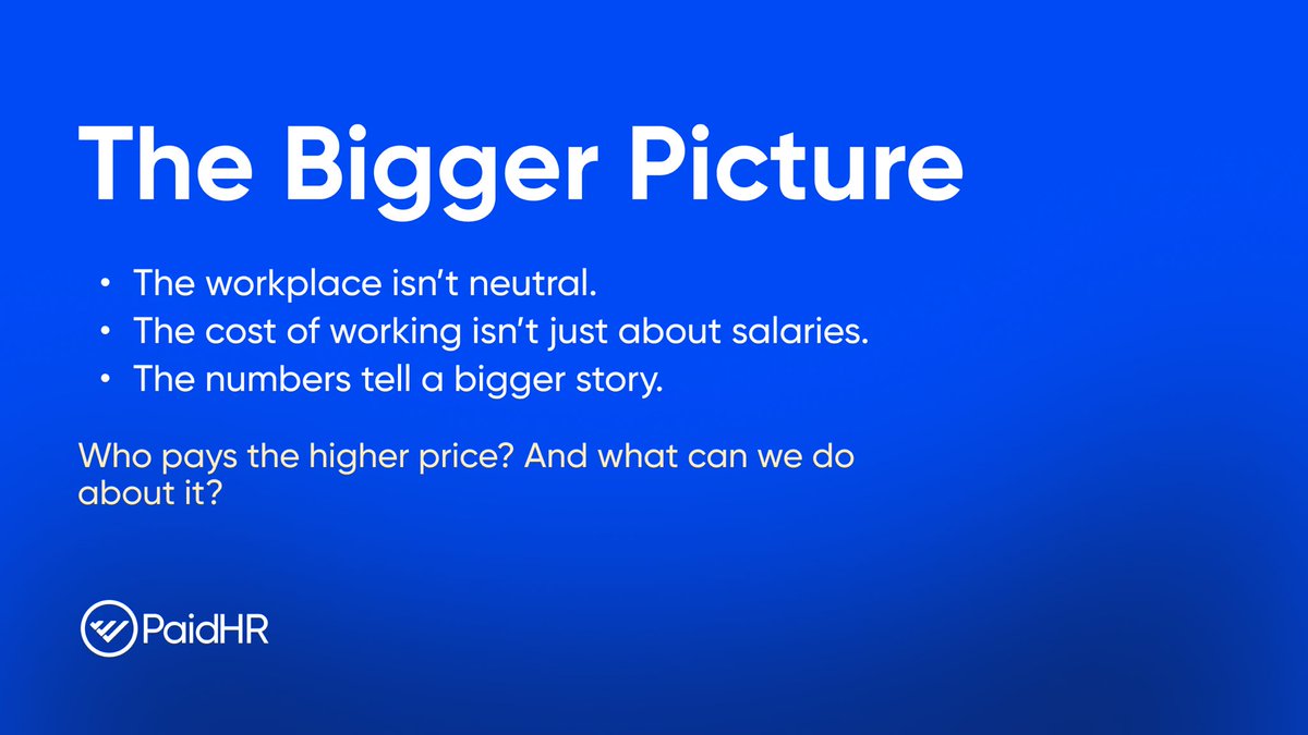 getPaidHR's tweet photo. Equality at work isn’t just a good idea, it demands action. And that starts with understanding the problem.

So, we wondered: What does employment truly cost women beyond just a paycheck?

Our survey findings reveal a workplace where gender shapes experience, opportunity, and even the hidden price of showing up for women. 📊

But awareness isn’t enough. Change happens through action. 

That’s why we’ve created a practical checklist that includes organisations that can provide support on issues discussed, to help businesses move from conversation to commitment.

This is the cost of being a working woman. 

🔗 Read the full report: https://t.co/gPI9xo9wg3
#PaidForHerWork