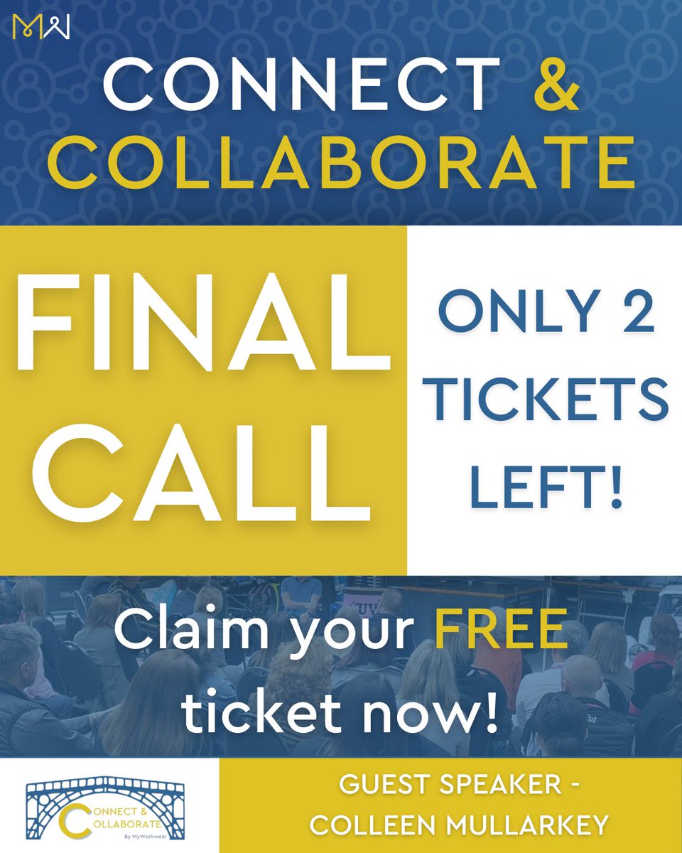 MyWorkwearCo's tweet photo. We have 2 tickets left for our FREE Connect &amp; Collaborate Networking event!
Join us at @weston_park to network with local businesses!
Claim your ticket here: https://t.co/ZhdlEquvXw
#MyWorkwear #ConnectandCollaborate #ShropshireBusiness https://t.co/QxEEtxKXeg