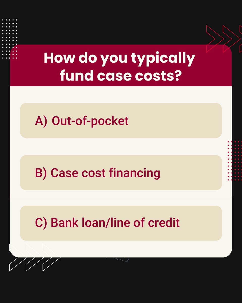 levelesq's tweet image. Plaintiff lawyers face a unique challenge—covering case expenses while waiting for settlements. Some fund costs out-of-pocket, while others use financing solutions to keep their cash flow steady. Which approach works best for your firm? 👇#CaseCostFinancing