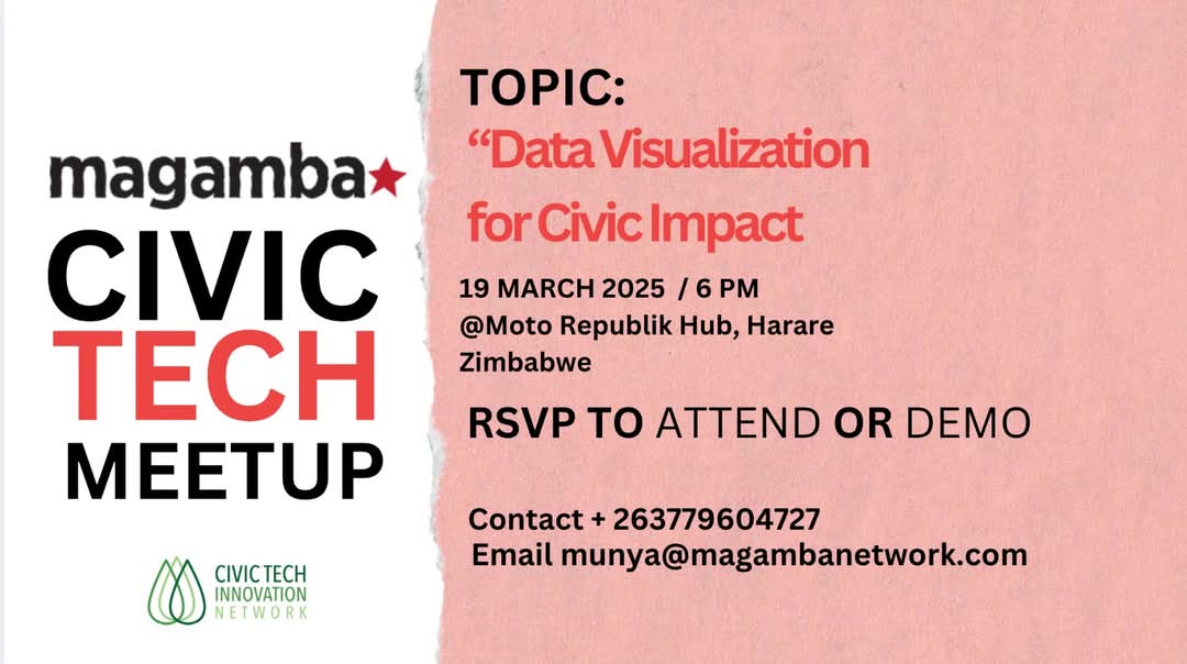 Munya Bloggo (@munyabloggo) on Twitter photo Civic Tech Meetup on
Wepd 19 March // <a href="/MotoRepublik/">Moto Republik</a> // FREE
#Data #DataVisualization #Impact Civic Tech Meetup on
Wepd 19 March // <a href="/MotoRepublik/">Moto Republik</a> // FREE
#Data #DataVisualization #Impact