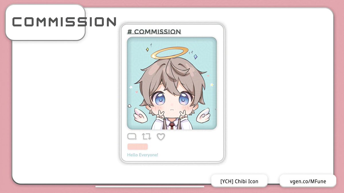 [YCH] Chibi Icon is now available on VGen! ✨

Get your own cute chibi icon—now open for commissions! 💖

Likes and shares are greatly appreciated!

🔗 Commission here: vgen.co/MFune/service/…

#illustration #chibi #YCH #icon #vgen #cuteart #digitalart #vgencomm  #commissionsopen
