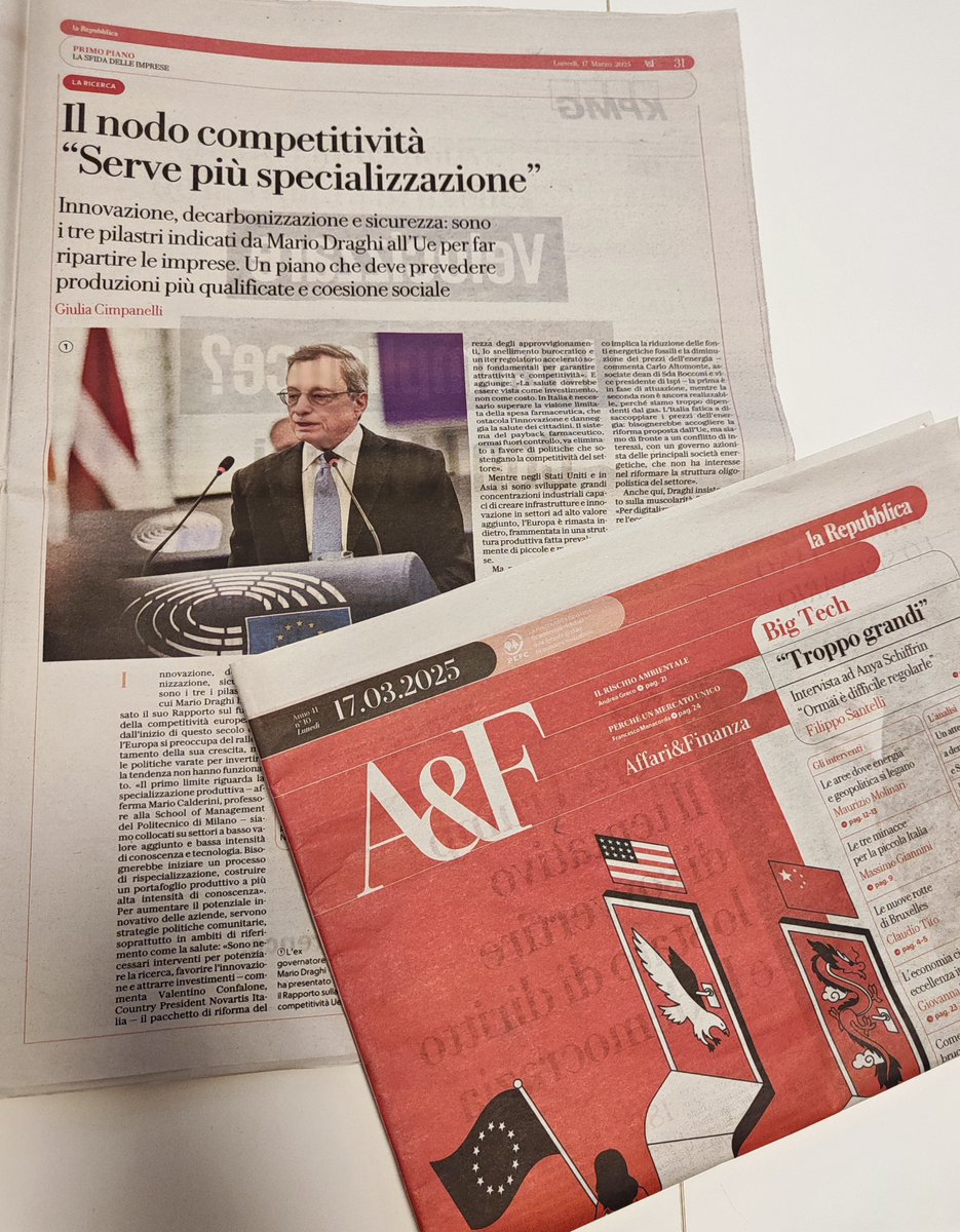 TIRESIA (@tiresia_polimi) on Twitter photo Oggi su <a href="/RepubblicaAF/">Repubblica Affari&Finanza</a> <a href="/GiuliaCimpa/">Giulia Cimpanelli</a> intervista <a href="/mariocalderini/">Mario Calderini</a> sul #RapportoDraghi. L'articolo completo è disponibile qui: repubblica.it/economia/dossi… Oggi su <a href="/RepubblicaAF/">Repubblica Affari&Finanza</a> <a href="/GiuliaCimpa/">Giulia Cimpanelli</a> intervista <a href="/mariocalderini/">Mario Calderini</a> sul #RapportoDraghi. L'articolo completo è disponibile qui: repubblica.it/economia/dossi…