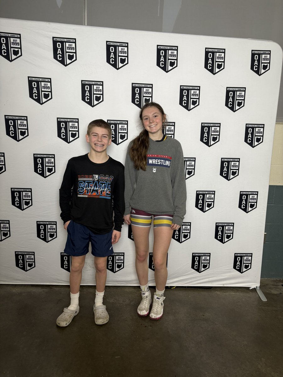 RMSWrestling22's tweet photo. Congratulations to these two RMS Wrestlers! Isaac Smith and Josi Alvis represented Ross Wrestling over the weekend at the OAC State Tournament. The two of them compiled a 5-4 record with 3 pins! Great season to the both of them and way to represent! 💪🏻💪🏻
@RossWrestling https://t.co/XLkG47P3A6