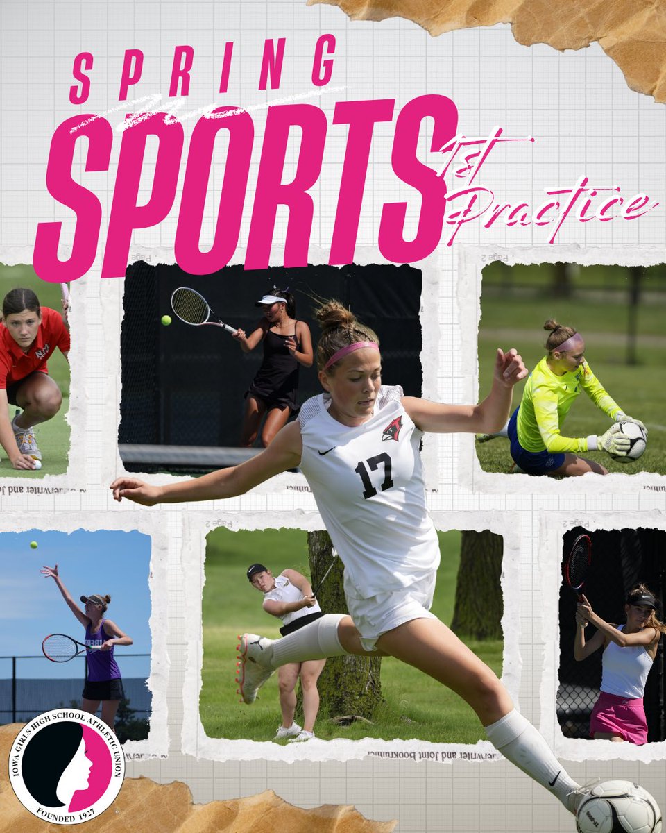 IGHSAU's tweet photo. It’s time for Soccer, Golf &amp; Tennis to begin their season’s today!⚽️⛳️🎾

Spring sports are here!

#IGHSAU #IowaGirl #springsports https://t.co/lGSRmvmX5u