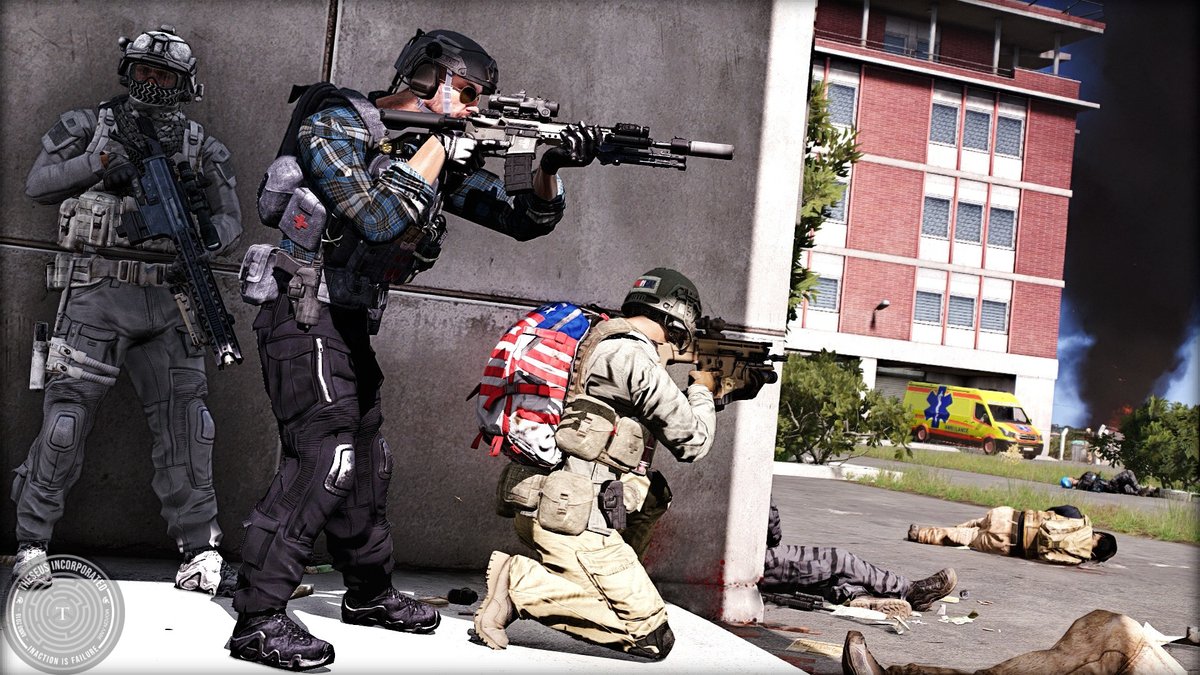 Theseus Incorporated (@theseusinc) on Twitter photo Contract: Code Blue
A hospital attack halted evacuations, stranding the wounded. Theseus intervened, securing the area but suffered heavy losses in the fight.
📸 Watch our contractors:
youtu.be/pSLtCkjfo38
youtu.be/W-TVm3NZ-Bk
#Arma3 #ArmaPhotography <a href="/ArmaPlatform/">Arma Platform</a> Contract: Code Blue
A hospital attack halted evacuations, stranding the wounded. Theseus intervened, securing the area but suffered heavy losses in the fight.
📸 Watch our contractors:
youtu.be/pSLtCkjfo38
youtu.be/W-TVm3NZ-Bk
#Arma3 #ArmaPhotography <a href="/ArmaPlatform/">Arma Platform</a>