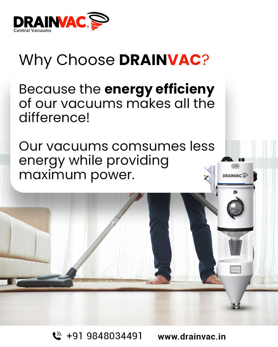 cleairvm's tweet image. Looking for a vacuum that delivers powerful cleaning without skyrocketing energy bills? Meet Drainvac Central Vacuum Systems – where energy efficiency meets maximum performance! 💨⚡

#energyefficient #centralvacuum #powerfulcleaning #sustainableliving #ecochoice #dustfreehome