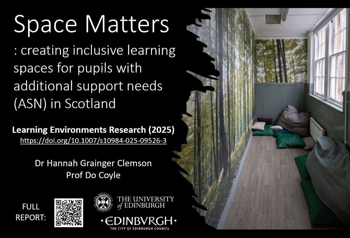 Dr. Hannah G-C (@dr_hgc) on Twitter photo Delighted to share this new published article co-authored with Prof Do Coyle at <a href="/MorayHouse/">Moray House School of Education and Sport</a> supported by <a href="/Edinburgh_CC/">The City of Edinburgh Council</a> . #learningspaces #SEND link.springer.com/10.1007/s10984… Delighted to share this new published article co-authored with Prof Do Coyle at <a href="/MorayHouse/">Moray House School of Education and Sport</a> supported by <a href="/Edinburgh_CC/">The City of Edinburgh Council</a> . #learningspaces #SEND link.springer.com/10.1007/s10984…