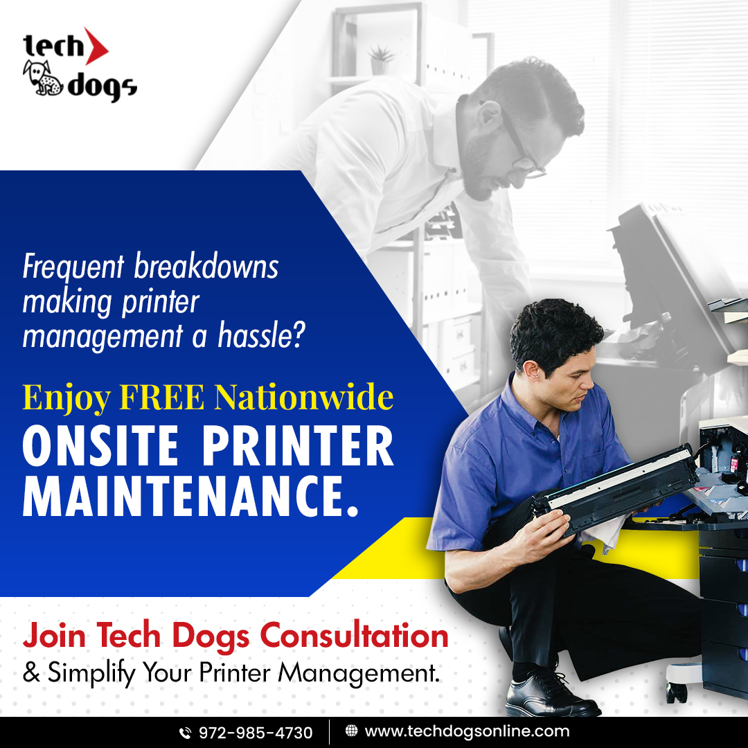 techdogsservice's tweet image. Are you facing frequent printer breakdowns affecting your workflow? It's not easy to deal with complex invoicing that is eating into your budget. ✳️

(972) 985-4730
🌐 techdogsonline.com/free-onsite-pr…

#TechDogs #PrinterMaintenance #OnsiteService #NationwideServices #FreeOnsiteServices