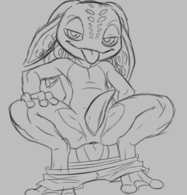 AfterdarkSgt's tweet photo. Very quick pre work sketch owo of fizz of all things https://t.co/zXrCzv49rS