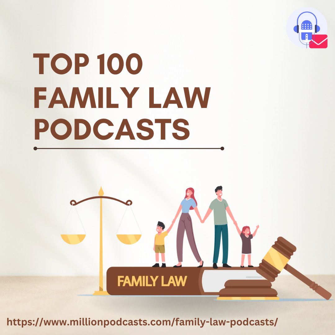 MillionPodcasts's tweet image. ⚖️🎙️ The Top 100 Family Law Podcasts of 2025 Are Here! 🎧👨‍👩‍👧‍👦

🔗 Discover the full list here: millionpodcasts.com/Family-Law-pod…

For attorneys, parents &amp;amp; legal professionals—this is your go-to resource for connecting with top family law podcasters. Find the best shows covering divorce,…