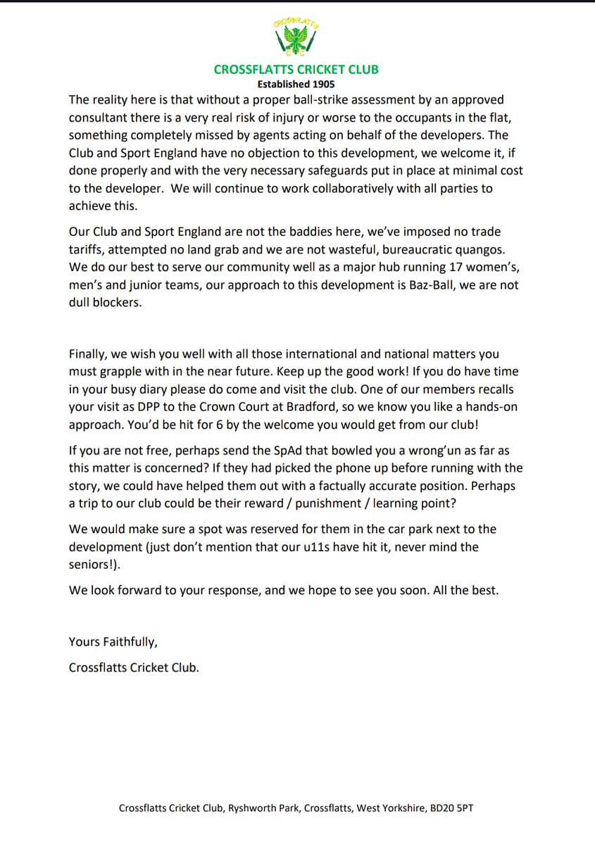 Crossflatts CC (@crossflattscc) on Twitter photo Crossflatts CC Response to PM's Speech 13/03/2025
<a href="/10DowningStreet/">UK Prime Minister</a>
<a href="/MailOnline/">Mail Online</a>
<a href="/thetimes/">The Times and The Sunday Times</a>
<a href="/Bradford_TandA/">Telegraph & Argus</a>
<a href="/yorkshirepost/">The Yorkshire Post</a>
<a href="/BBCLookNorth/">BBC Yorkshire</a> Crossflatts CC Response to PM's Speech 13/03/2025
<a href="/10DowningStreet/">UK Prime Minister</a>
<a href="/MailOnline/">Mail Online</a>
<a href="/thetimes/">The Times and The Sunday Times</a>
<a href="/Bradford_TandA/">Telegraph & Argus</a>
<a href="/yorkshirepost/">The Yorkshire Post</a>
<a href="/BBCLookNorth/">BBC Yorkshire</a>