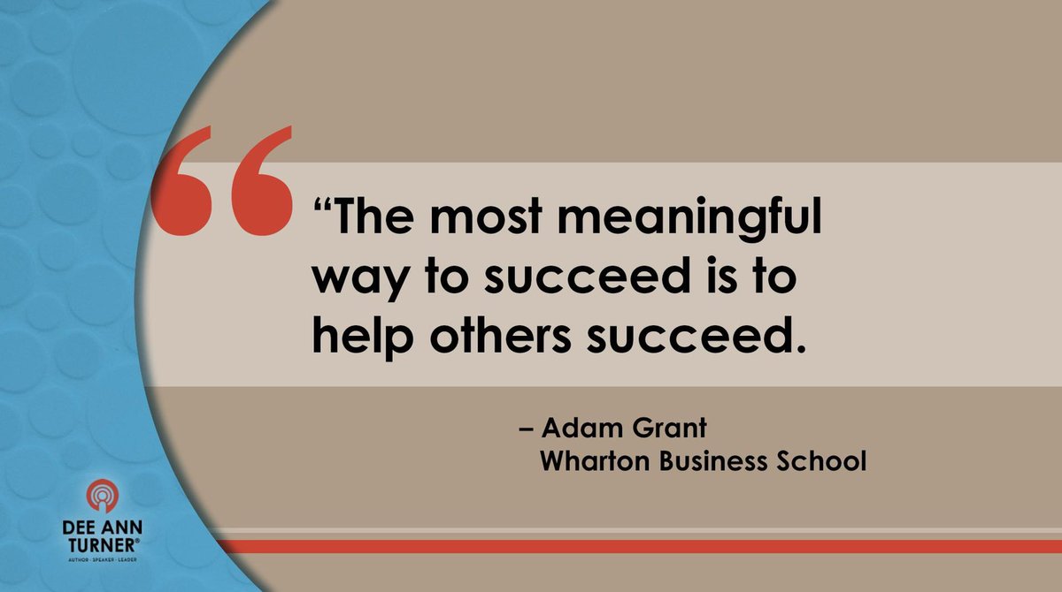DeeAnnTurner's tweet photo. If you are discontent in your career, focus on the success of others. Rising tides lifts all ships.
#career #advice #leadership #success https://t.co/13qO0WJdCz