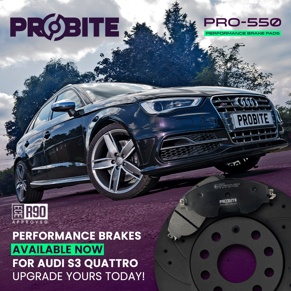 ProbiteBrakes's tweet photo. Supplying performance brakes for most vehicles, including the Audi S3 Quattro – and now, our new PRO-550 performance pads.
#Probite #ProbiteBrakes #BrakeDiscs #PerformanceBrakes #Audi #S3 #S3Quattro #BrakeUpgrade #BrakePads #PRO550 #VW #GolfR #GolfGTI #SeatLeon #LeonCupra #VAG https://t.co/kHanaKsfPX