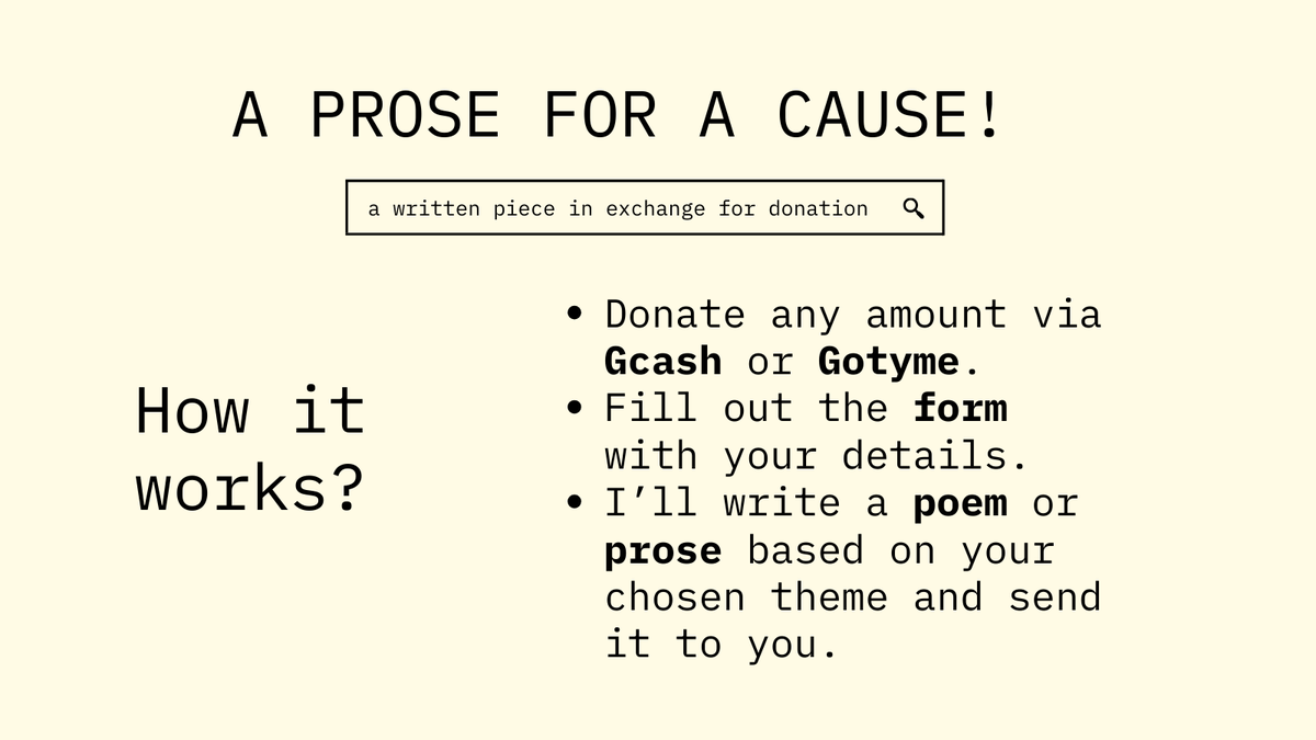 jmjrina's tweet photo. A PROSE FOR A CAUSE

any support, even just sharing this post, means a lot to me right now.  

just sign up here: https://t.co/IZZvvjwqsf https://t.co/1yIj2EVnlY