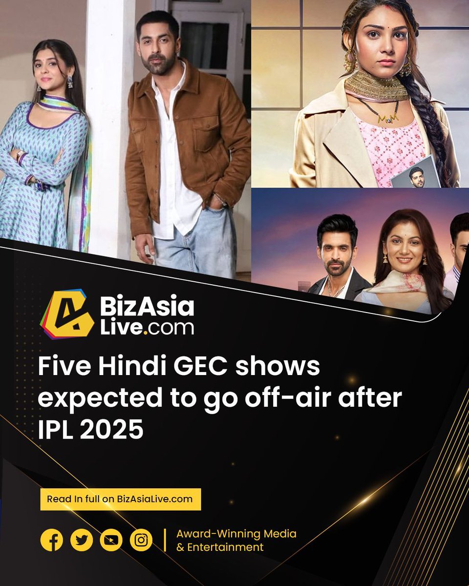 BizAsiaLive's tweet image. #SpecialFeature | Five Hindi GEC shows expected to go off-air after #IPL2025

▶ Read here : buff.ly/qgGnM53 

#KumkumBhagya | #KaiseMujheTumMilGaye | #MeghaBarsenge