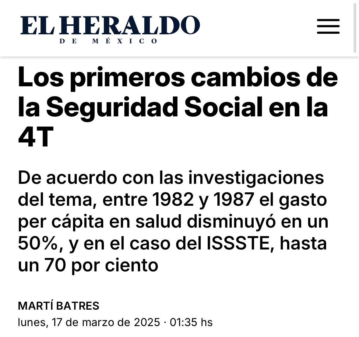 A partir del 2018 comenzó el rescate de la Seguridad Social. Aumentó la pensión mínima del <a href="/ISSSTE_mx/">ISSSTE</a>, crecieron los ingresos del <a href="/Tu_IMSS/">IMSS </a>, nació el <a href="/IMSS_Bienestar/">IMSS Bienestar</a>, se creó el Fondo de las Pensiones del Bienestar, se creó la Pensión Universal de Adultos Mayores, entre otras