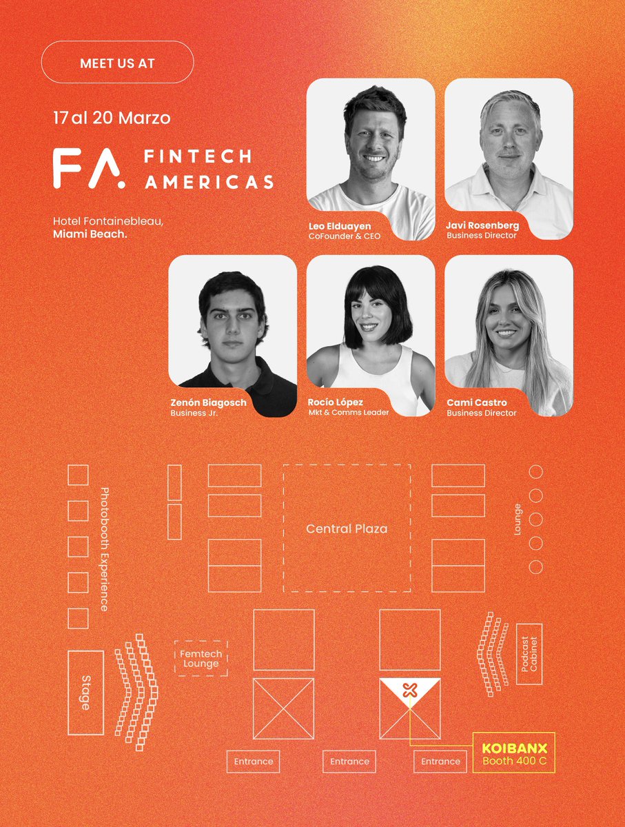 GM Miami🌴 

A partir de mañana nos vemos en nuestro stand para hablar de lo que mejor hacemos: conectar el sist financiero con Web3 desde hace 10 años.

15:45hs, Leo Elduayen moderará un panel sobre volatilidad/regulación/stablecoins y el futuro de la industria.

Wish us luck🤞🏼