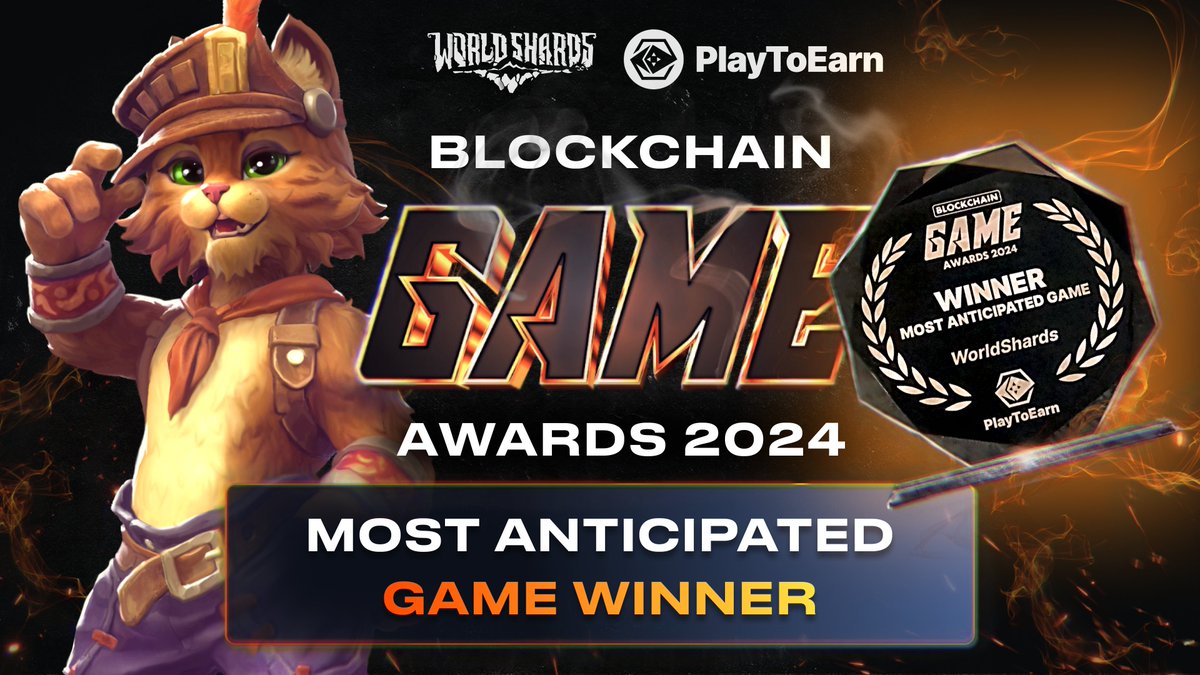 Back in December WorldShards was named the Most Anticipated Game at the Blockchain Game Awards 2024 with <a href="/PlayToEarn/">PlayToEarn</a> !

And now, the trophy is finally in our hands! Huge thanks to our incredible community for the support—you made this possible! 💙

#WorldShards #BlockchainGaming