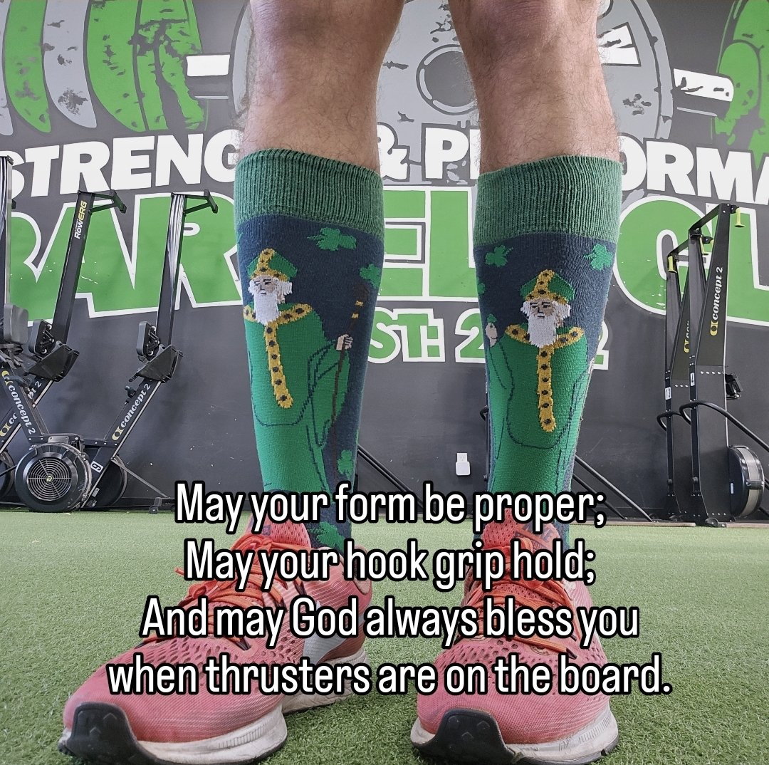 An old #StPatricksDay #blessing - or so I'm told.😬
[#socks by <a href="/sockreligious/">Sock Religious 🧦</a> 🧦🙏]
🍀🏋‍♂️🥵
<a href="/Hardknox2012/">Rodney McClanahan</a>
#aquihaydetodo #HardknoxMornings #HardknoxStrong #workout #workoutmotivation #gym #gymmotivation #crosstraining #strengthtraining #weightlifting #MotivationMonday #Monday