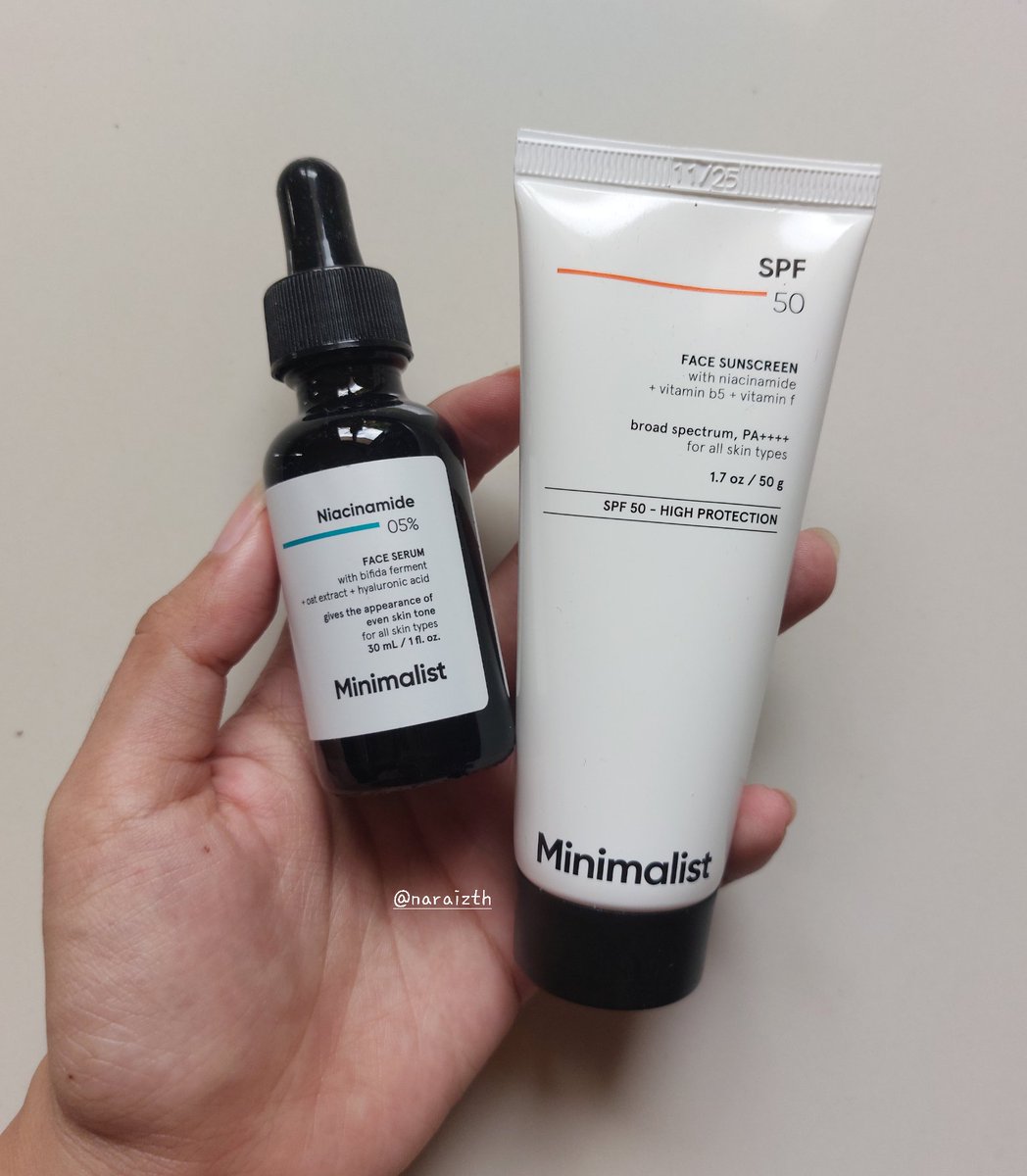 naraizth's tweet photo. KOK PRODUK INI MASIH UNDERATED YA⁉️😭

aku cocok bgtt lohh sama sabun mukanya, jd penasaran cobain serum &amp; sunscreennya TURN OUT COCOK JUGA..🥹
btw dua²nya aku pake di bawah makeup aman bgt, ga bikin longsor, greasy ataupun peeling👌🏻

tenang, semua produk minimalist udah BPOM✅️ https://t.co/1spwCCsKcl