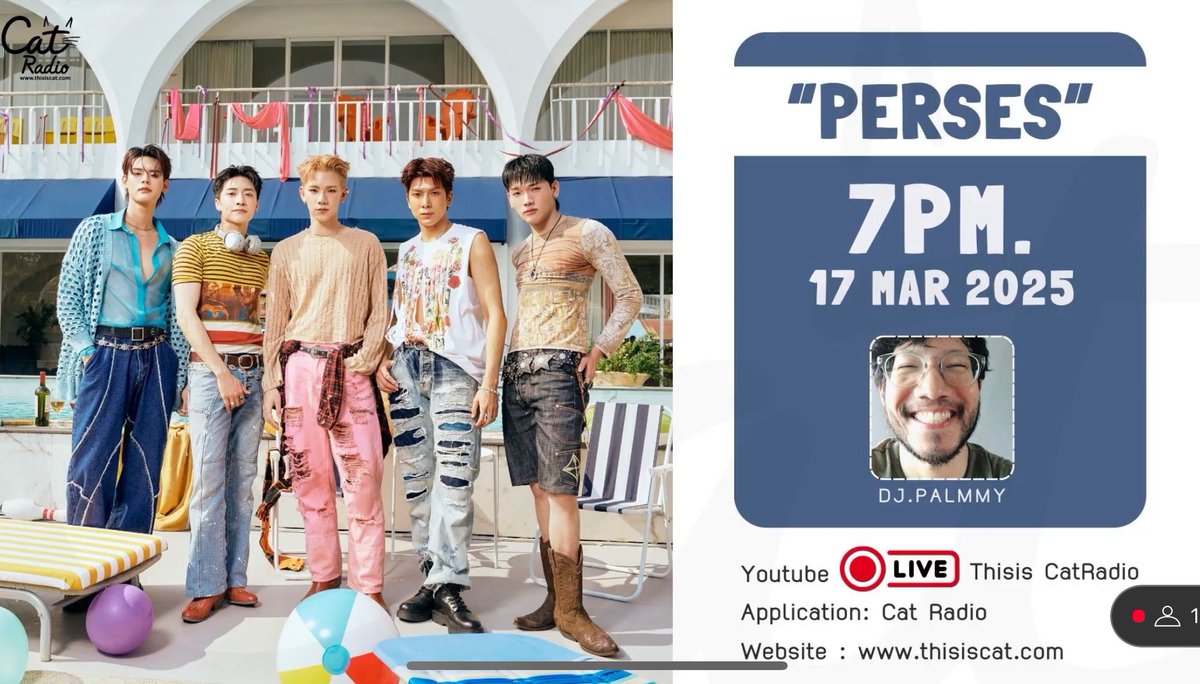 PERSES_THtrend's tweet image. #CATINTERVIEW |  หนุ่มๆ "PERSES" มาพร้อมกับเพลงใหม่ล่าสุด 'ONE SHOT' fea... youtube.com/live/UBEYvrAZp… via @YouTube

PERSES ONESHOT PRESS TOUR

#CATINTERVIEW
#PERSES #PERSES_TH