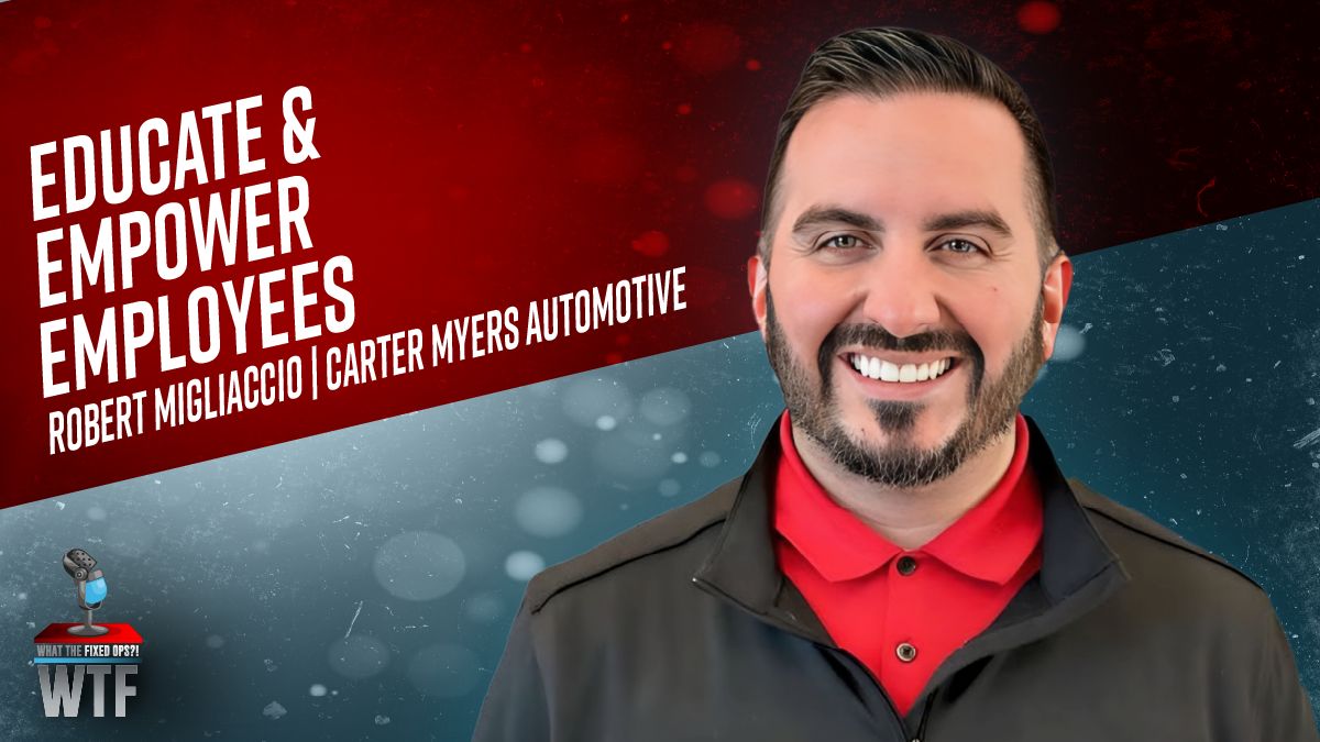 Join us as Robert Migliaccio w Carter Myers Automotive discusses:

💥 Modernizing multi-point inspections.
💥 Attracting and hiring the best fixed ops employees.
💥 Shifting perception of service departments by younger consumers.

Don't miss out! Robert
buff.ly/DqHXVmU