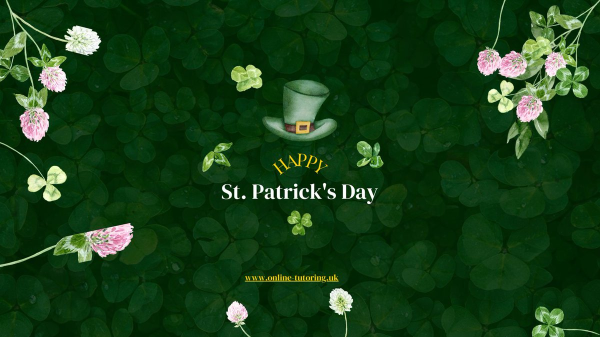 onlinetutoringk's tweet image. 🍀 Happy St Patrick&apos;s Day ☘

Website: online-tutoring.uk
#onlinetutoring #remotetutor #smallbusinesses #onlinetutoringservices #onlinetutoring #stpatricksday