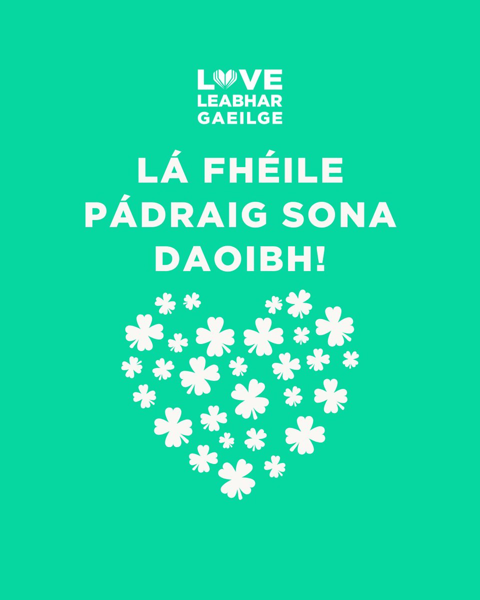 Lá Fhéile Pádraig sona daoibh uilig!

Tá súil againn go mbeidh deis agaibh bhur scíth a ligean agus roinnt léitheoireacht a dhéanamh 💚📚

Aimsigh an scéal is ansa leat ag LoveLeabharGaeilge.ie