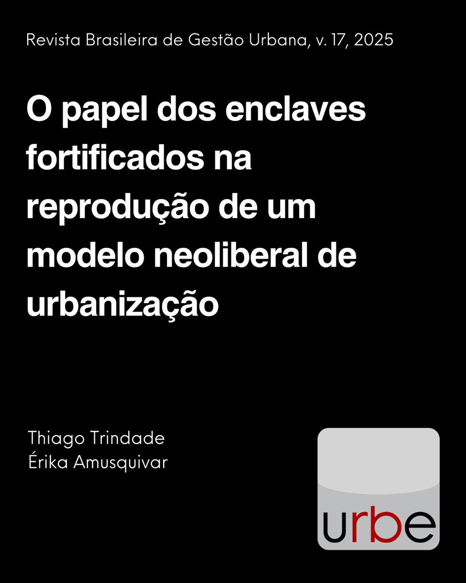 Revista Brasileira de Gestão Urbana tweet media