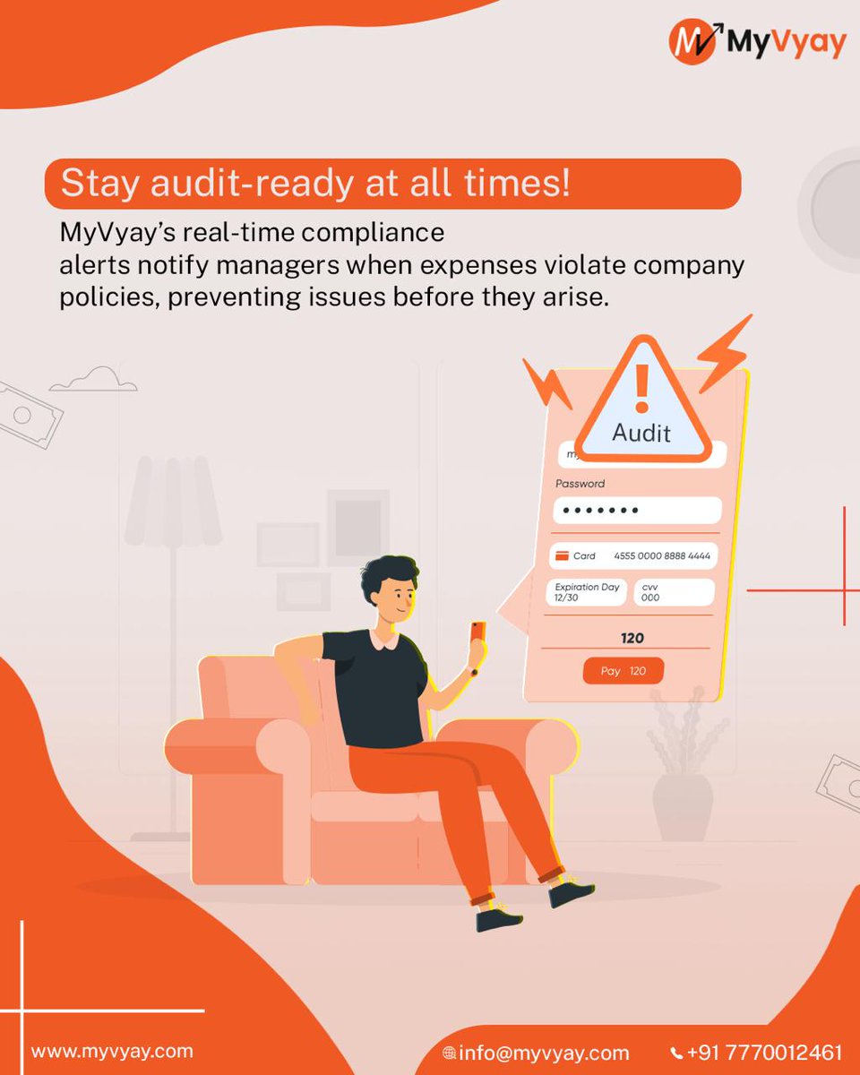MyVyay's tweet photo. Stay audit-ready at all times! 
DM TO KNOW MORE ABOUT US.
Website: https://t.co/iJPl39kdig

#myvyay  #budgetmnitoring #corporatesolutions #realtimetracking #financialautomation #businessefficiency #expensemanagement #finance #businessfinance #businessaccounting #travelexpense https://t.co/vefw6kR1lZ