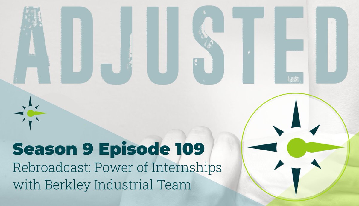 BerkIndComp's tweet image. Tune into the latest episode of #Adjusted to hear inspiring stories and insights on how internships are making a difference. What's your internship story? 

Listen on Buzzsprout at ow.ly/j9FR50VgO9V or your favorite podcast site. 

Brought to you by #BerkindComp.