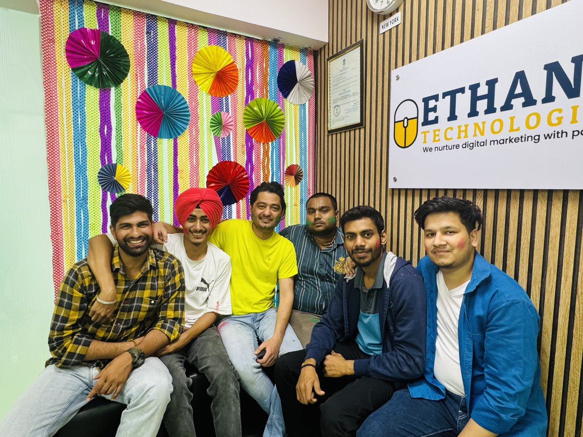 ethanewebtech's tweet photo. Holi 2025 at Ethane Web Technologies Noida office was a perfect blend of colors and creativity. From sharing sweet moments to coding with vibrant smiles, we made this festival unforgettable. 🌈

#EthaneWebTechnologies #HoliAtEthaneWebTechnologiesNoida #HappyHoli #Holi2025 https://t.co/kM0UtapeSD