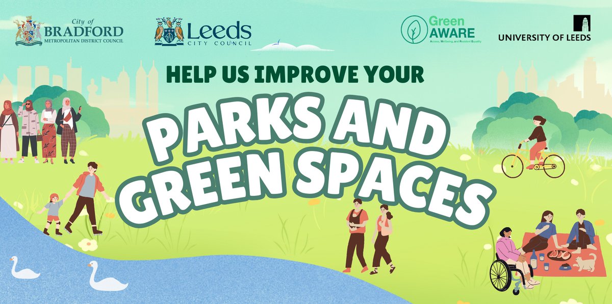 bradfordmdc's tweet photo. Share your views on our parks and green spaces. A survey by the University of Leeds is looking at how they could be improved? https://t.co/TcDwvxO88F

Your responses will help guide future planning for parks.  You can also enter a prize draw for a £100 voucher https://t.co/EWfVQb2AoH