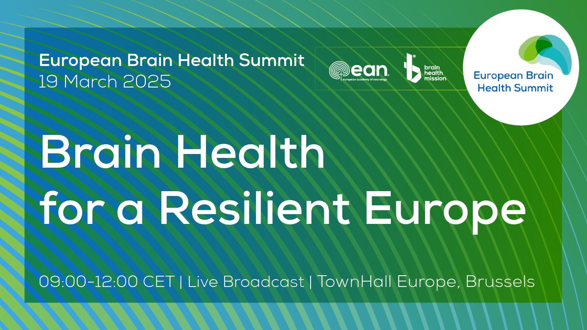 European Academy of Neurology (@eaneurology) on Twitter photo Join us on 19 March onsite or via livestream, and listen to our expert speakers discuss the growing importance of coordinated action and comprehensive brain health plans in building a resilient and secure Europe.
➡️ Register & view programme: ow.ly/gAU850ViRWW Join us on 19 March onsite or via livestream, and listen to our expert speakers discuss the growing importance of coordinated action and comprehensive brain health plans in building a resilient and secure Europe.
➡️ Register & view programme: ow.ly/gAU850ViRWW