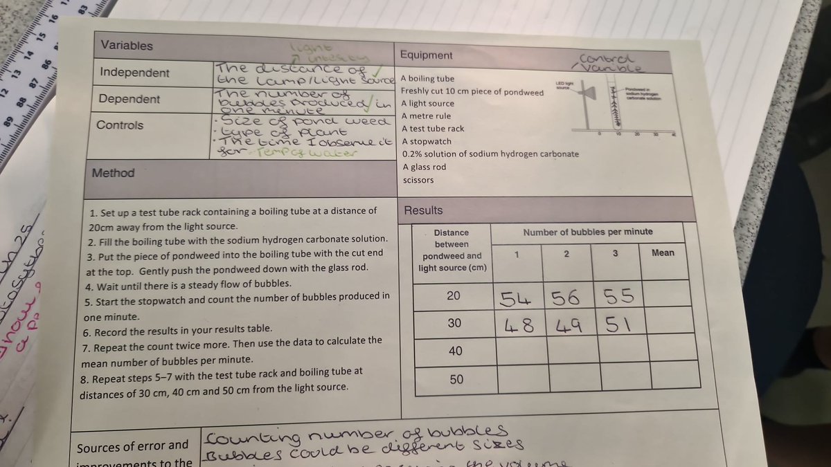 SacredHrtCrosby's tweet image. 🥼🔍Our Year 10 students studying separate science, last week carried out their #photosynthesis required practical.

Students learned about the volume of oxygen and had to critique the method used and suggest improvements - well done all.

#ToBeMore #LEDlight #ScienceEducation