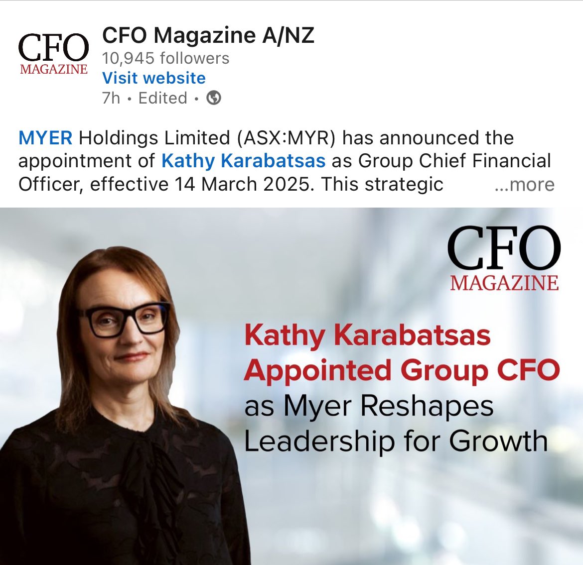 Latest CFO news, views and appointments now online &gt; Visit CFOMagazine.com.au