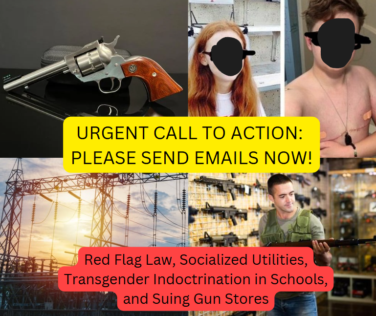 ‼️‼️ URGENT CALL TO ACTION ‼️‼️: These 4 Bills are scheduled for a vote of the full Senate today (3/17)! PLEASE SEND EMAILS NOW!

😩😩😩*SB258 - Transgender Indoctrination Bill. Would require that sex education be taught in middle school instead of high school, and that sex ed