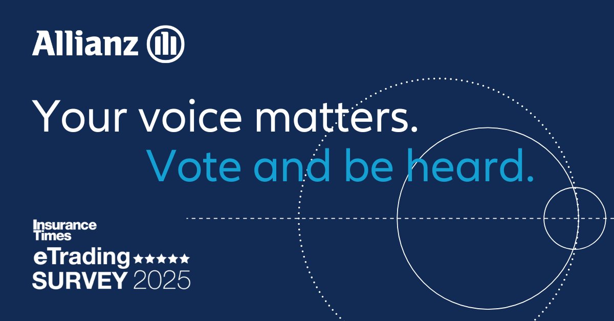 Allianz UK Broker (@allianzukbroker) on Twitter photo š³ļø Your voice counts! Share your feedback in the <a href="/InsuranceTimes_/">Insurance Times</a> eTrading Survey and help shape the future of digital trading. Closes 23 March ā donāt miss out.
šow.ly/CJER50ViYna
#InsuranceTimes #AllianzUK #eTrading š³ļø Your voice counts! Share your feedback in the <a href="/InsuranceTimes_/">Insurance Times</a> eTrading Survey and help shape the future of digital trading. Closes 23 March ā donāt miss out.
šow.ly/CJER50ViYna
#InsuranceTimes #AllianzUK #eTrading
