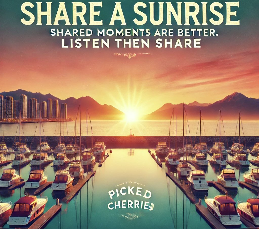 🌞Share a Sunrise: Shared Moments Are Better🍒🎧

Start your day with something worth sharing—just like a beautiful sunrise and moments of a great podcast

Listen then Share🍒

#PickedCherries #ListenThenShare #SunriseVibes #MorningMoments #PodcastSharing #SharedExperiences