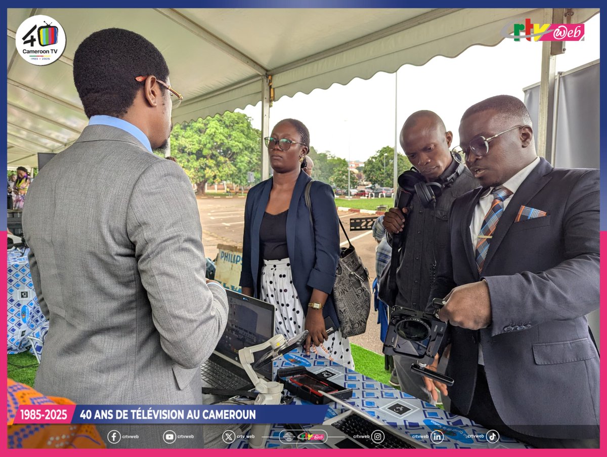 Journées Portes Ouvertes en ce moment à la #CRTV Mballa 2, pour les 𝟒𝟎 𝐚𝐧𝐬 𝐝𝐞 𝐥𝐚 𝐭𝐞́𝐥𝐞́𝐯𝐢𝐬𝐢𝐨𝐧📺 𝐚𝐮 𝐂𝐚𝐦𝐞𝐫𝐨𝐮𝐧🇨🇲. 

Venez visiter nos stands et faites escale au stand #CRTVweb

#CMRTV40