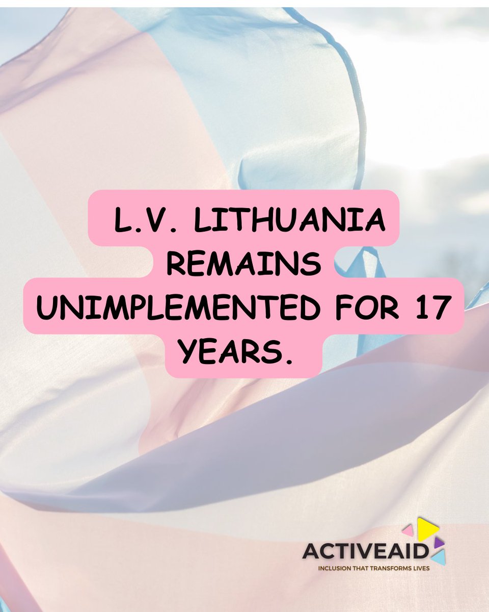 ActiveAid_'s tweet photo. ⚖️ 
After 17 years, the European Court of Human Rights decision in L. v. Lithuania remains unimplemented. On March 6, 2025, the Council of Europe's Committee of  🇱🇹 🏳️‍⚧️#TransRightsAreHumanRights https://t.co/VdpTP6ELPb
