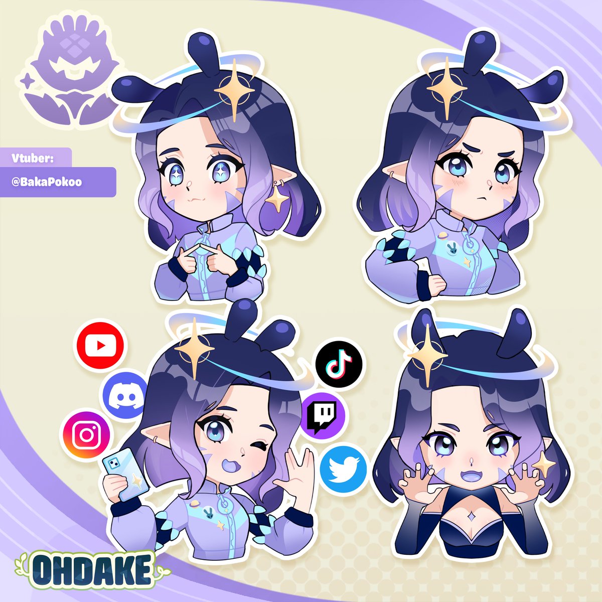 【Twitch Panel Showcase】  

✧ Adorable panels for an adorable alien 🛸✨ <a href="/BakaPokoo/">Poko Bun 🐇🛸 (just debuted!)</a> 

🎨: <a href="/JokuVtuber/">Joku⚡️Ohdake Studio</a>