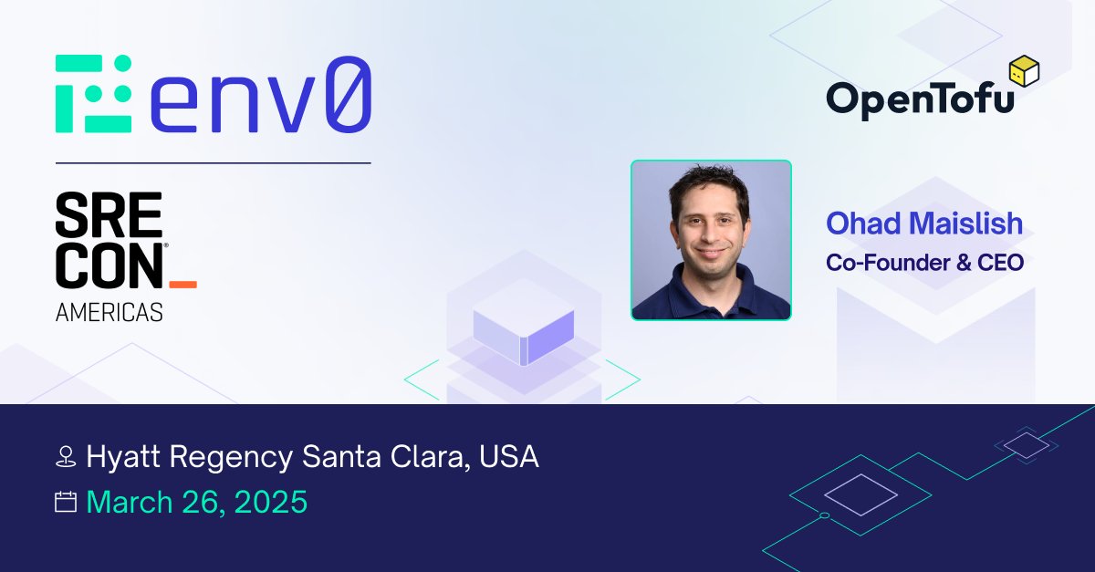 env0 (@envzero) on Twitter photo 📅 March 26th | Santa Clara, CA
Join <a href="/DevOpsOhad/">Ohad Maislish</a>, CEO of env0, to discuss:
✅Secure & scale with RBAC, audit logs & Policy-as-Code
✅Automate workflows & boost productivity
✅Optimize cloud costs & prevent over-provisioning
📩 Reserve your spot now! env0.com/lp/srecon25-am… 📅 March 26th | Santa Clara, CA
Join <a href="/DevOpsOhad/">Ohad Maislish</a>, CEO of env0, to discuss:
✅Secure & scale with RBAC, audit logs & Policy-as-Code
✅Automate workflows & boost productivity
✅Optimize cloud costs & prevent over-provisioning
📩 Reserve your spot now! env0.com/lp/srecon25-am…